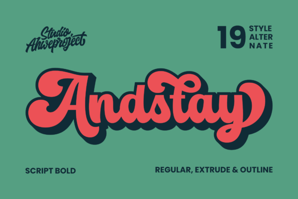 Discover Andstay: A Bold and Retro Handwritten Font for Your Next Editorial Project