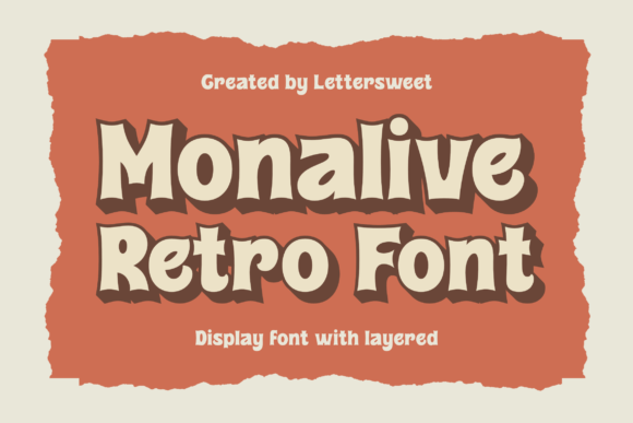 Monalive: A Retro Display Font for Engaging Editorial Design