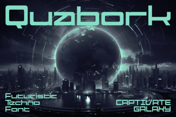 Quabork: A Bold Techno Font for Editorial Design