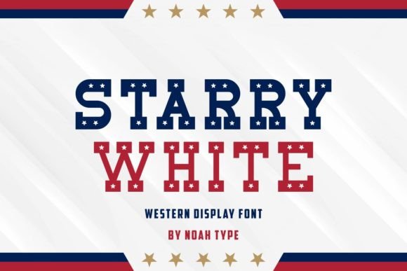 Starry White: A Patriotic and Playful Display Font