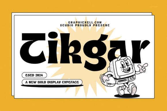 Tikgar: A Retro Vintage Display Font for Modern Web Design